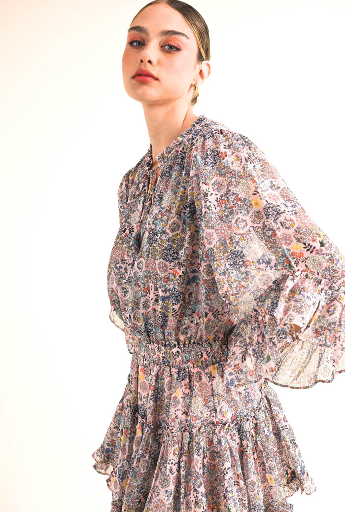 Floral Fixation Dress - Pink