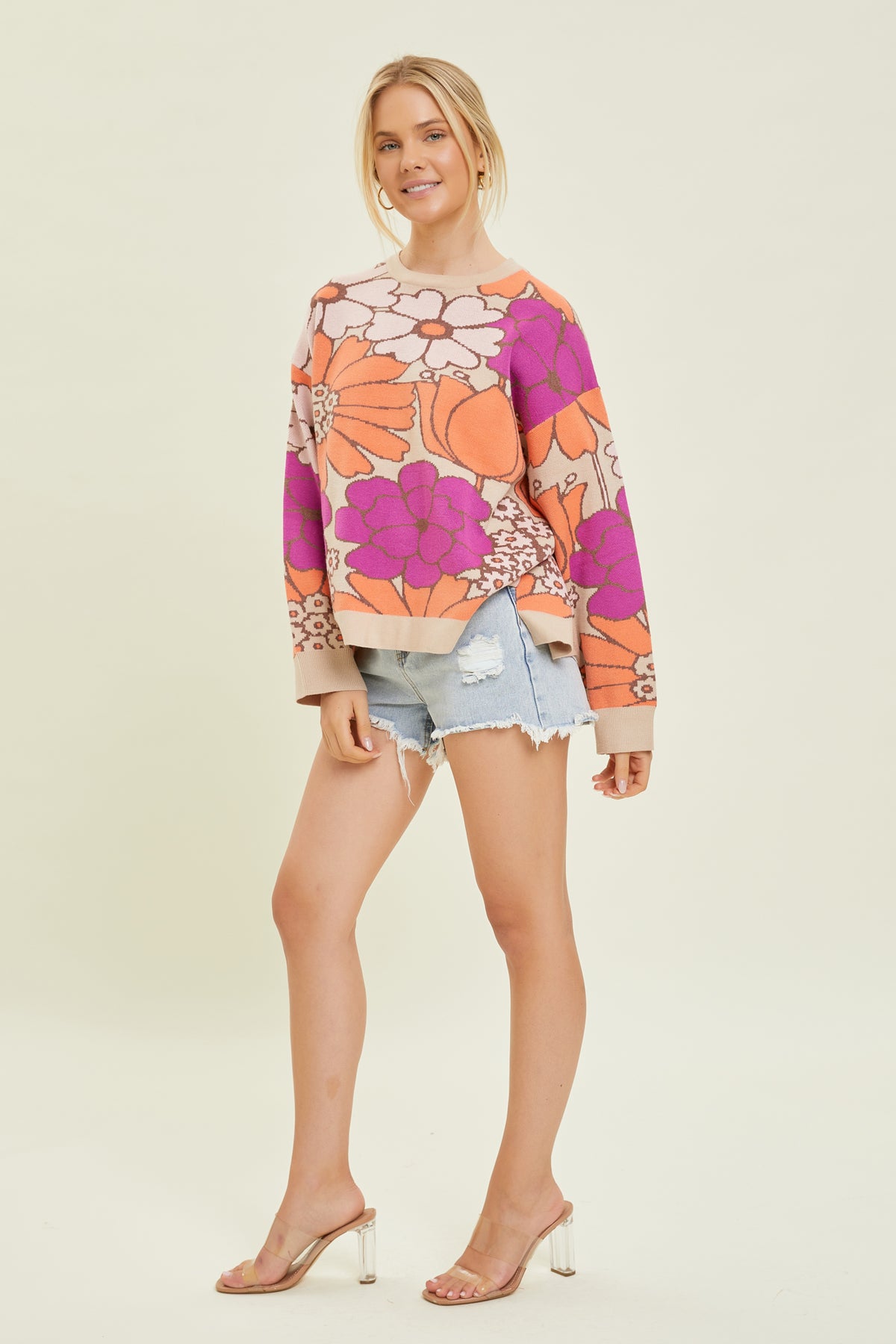 Iconic Blooms Sweater - Natural