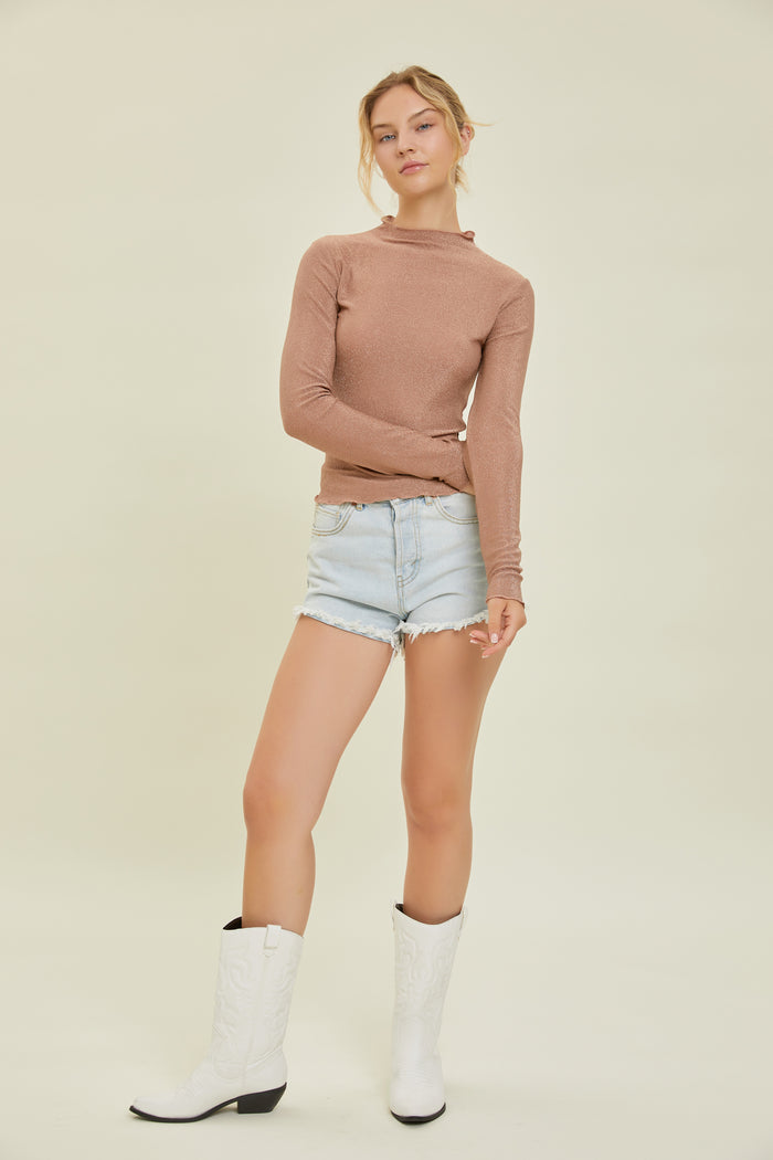 Soft Shimmer Top - Copper