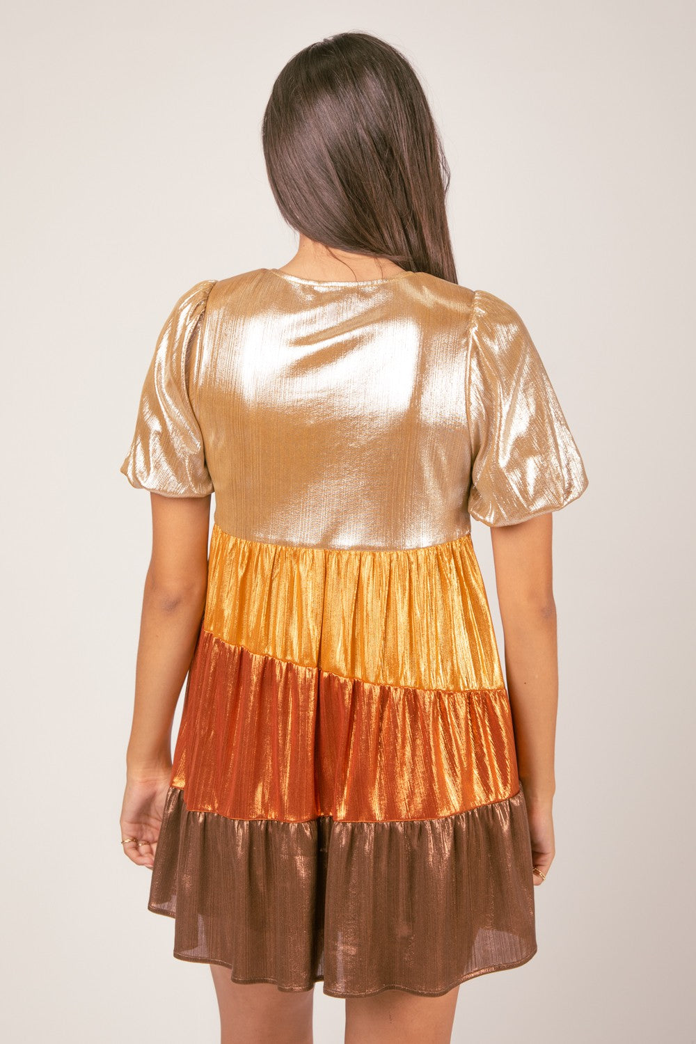 Layers Of Light Dress - Gold