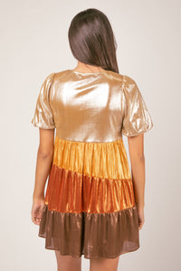 Layers Of Light Dress - Gold
