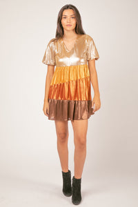 Layers Of Light Dress - Gold
