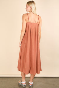 Simple Twist Dress - Brick