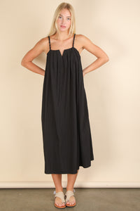 Simple Twist Dress - Black