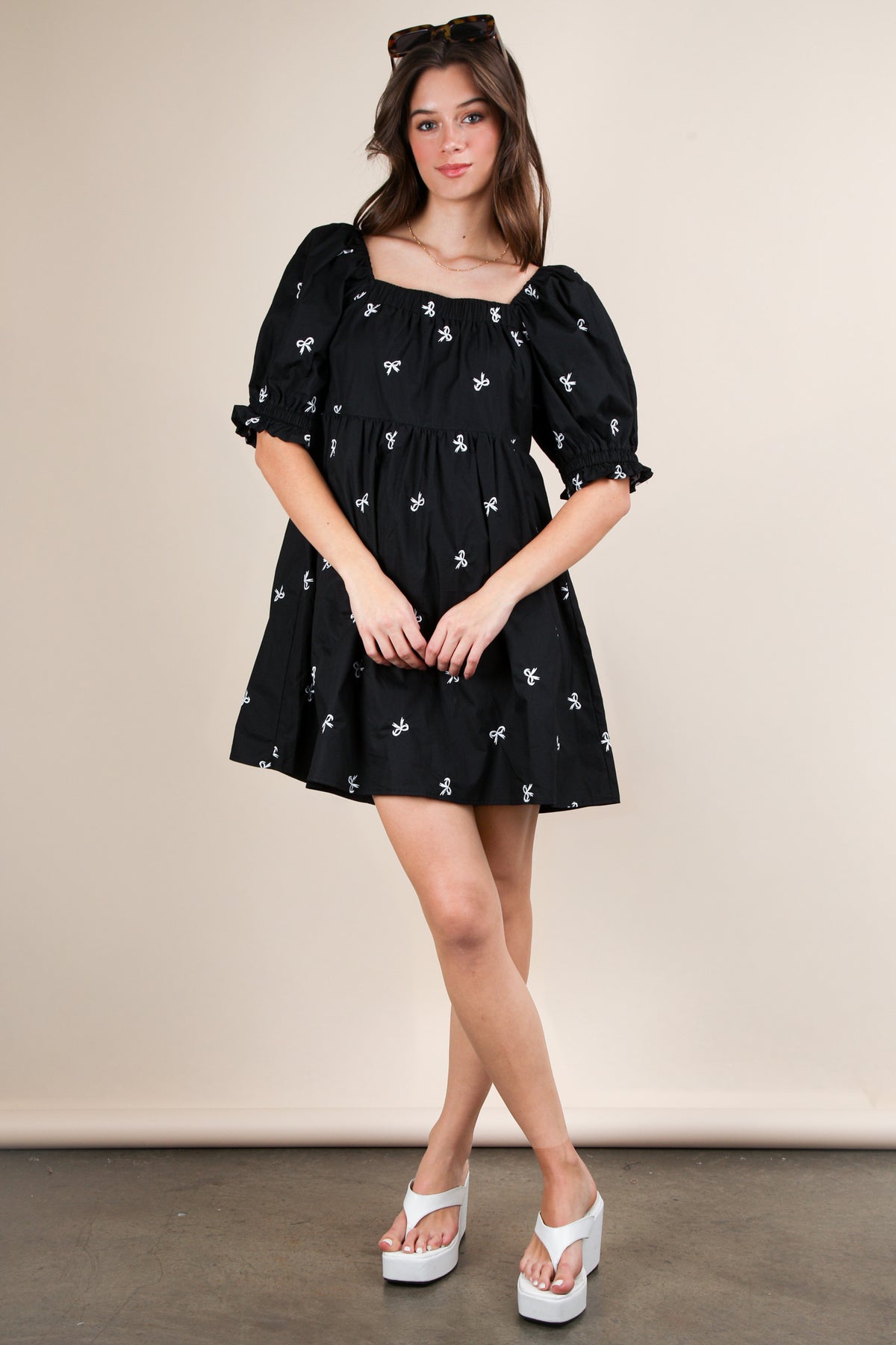 Tied In Time Dress - Black