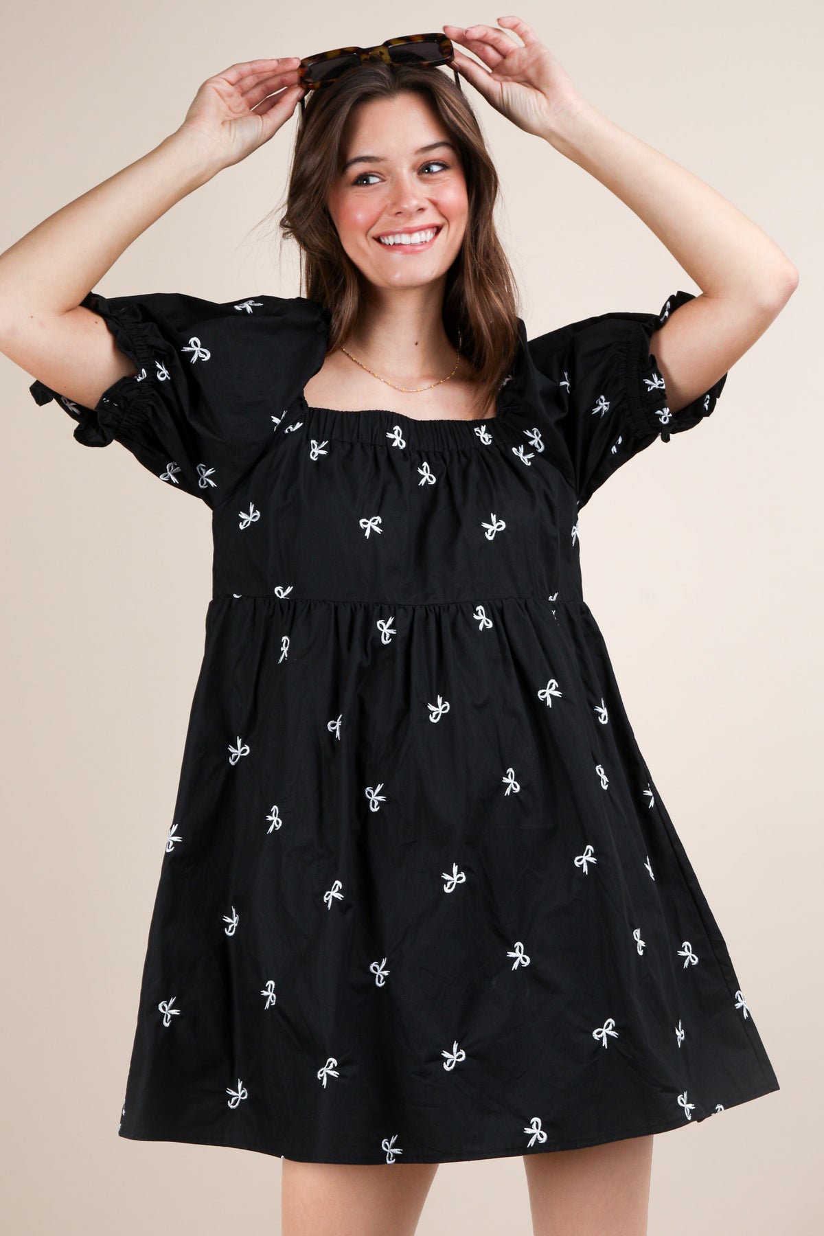 Tied In Time Dress - Black