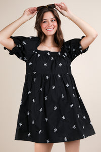 Tied In Time Dress - Black