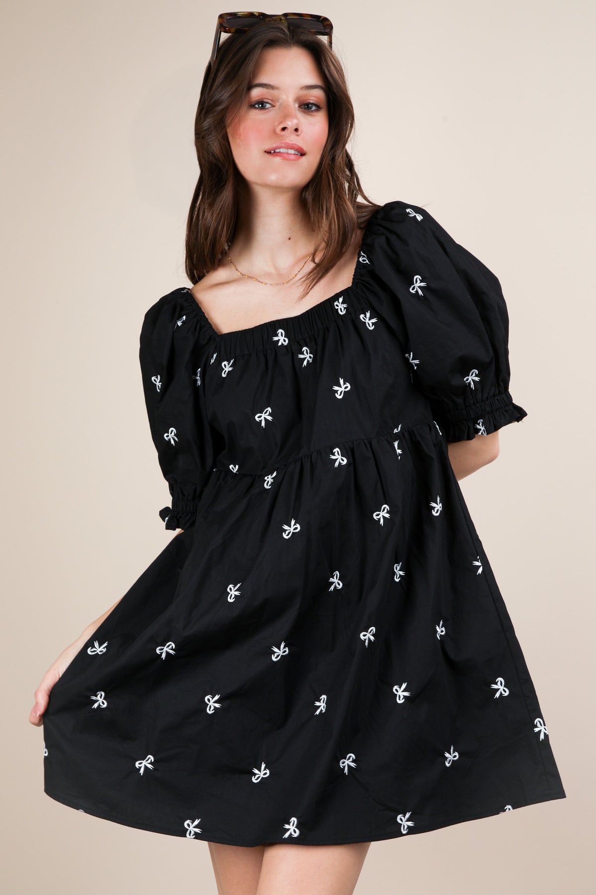 Tied In Time Dress - Black