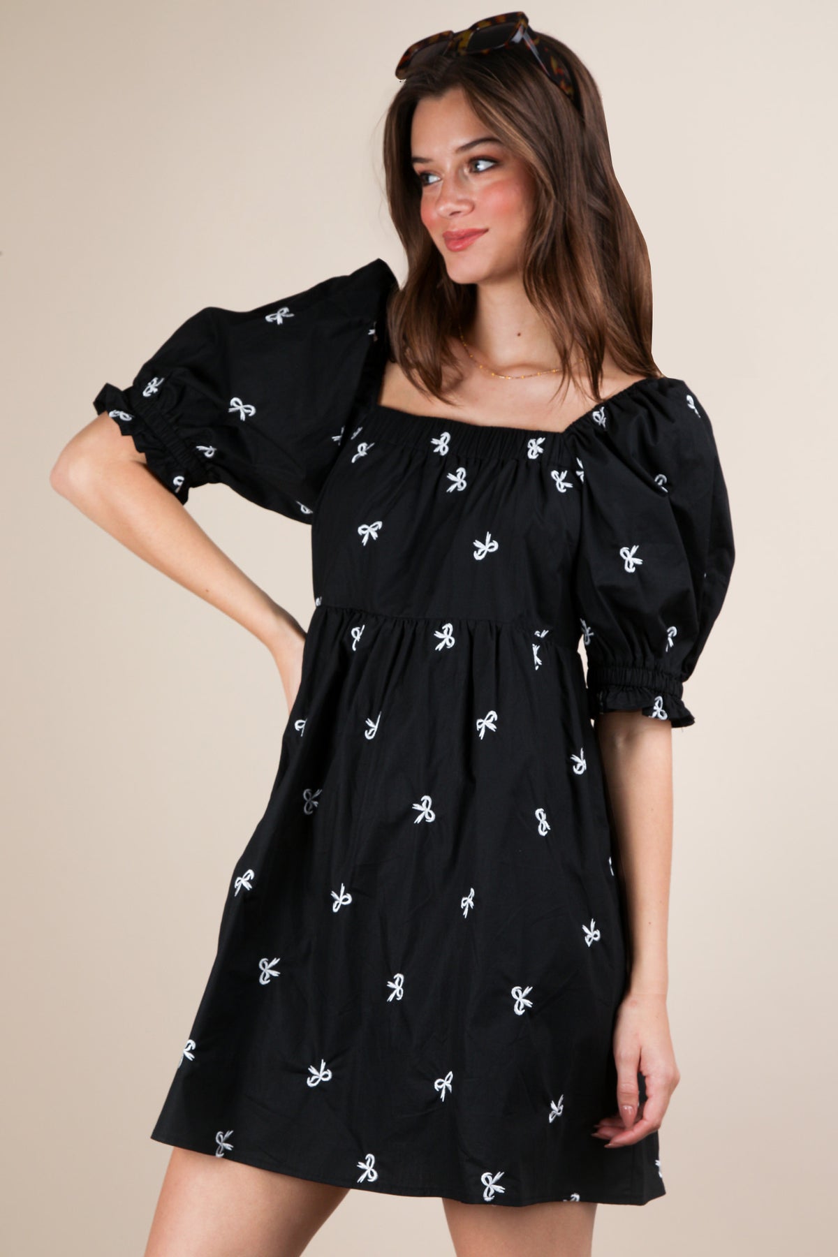 Tied In Time Dress - Black