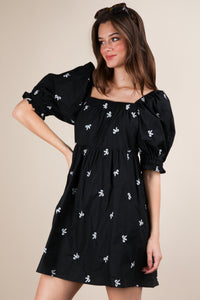 Tied In Time Dress - Black