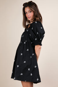 Tied In Time Dress - Black