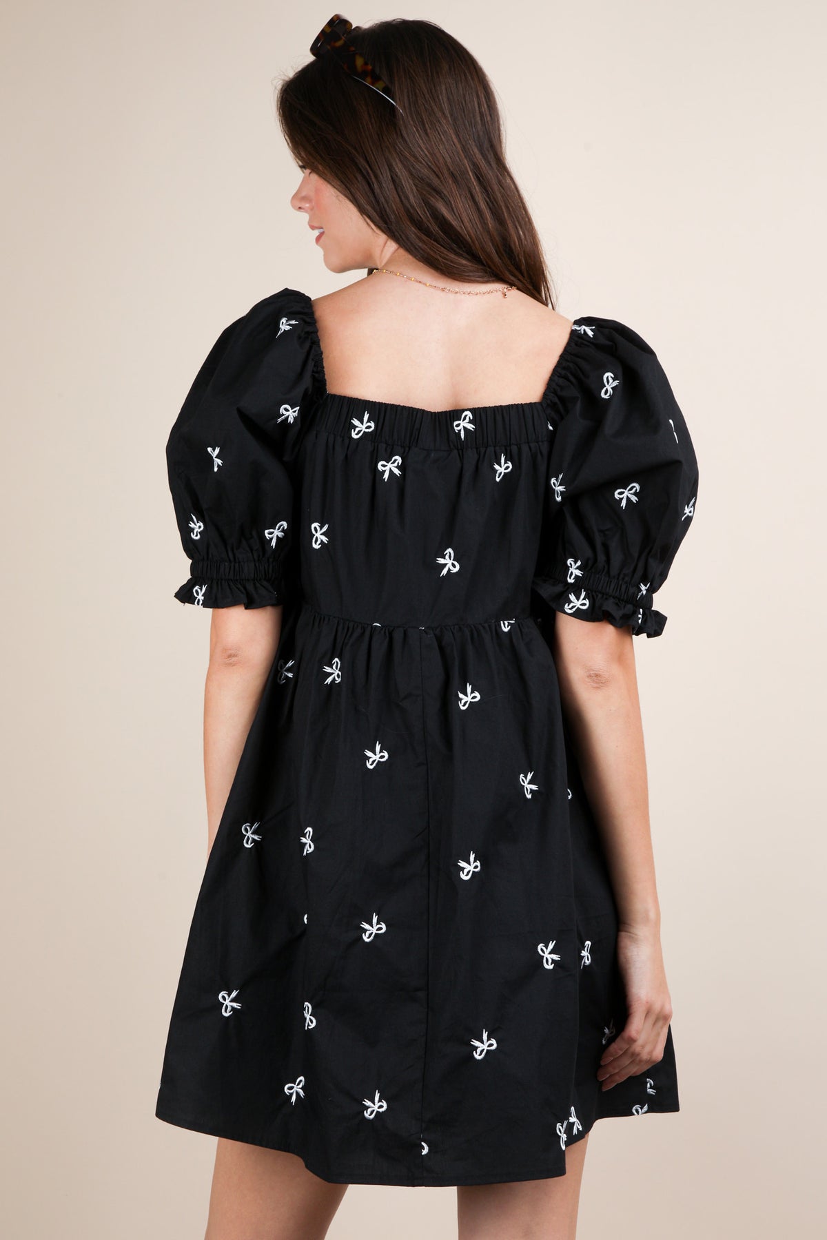 Tied In Time Dress - Black