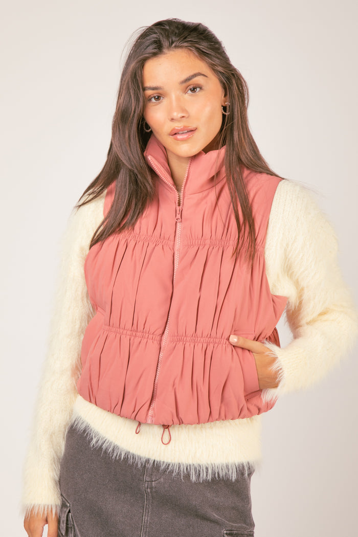 Delicate Warmth Vest - Blush