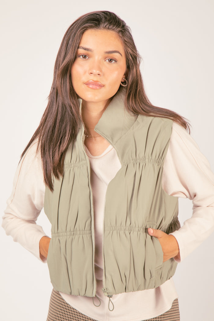 Delicate Warmth Vest - Sage