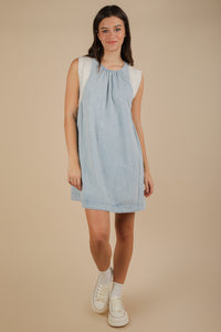 Shoulder To Lean On Dress - Lt Indigo