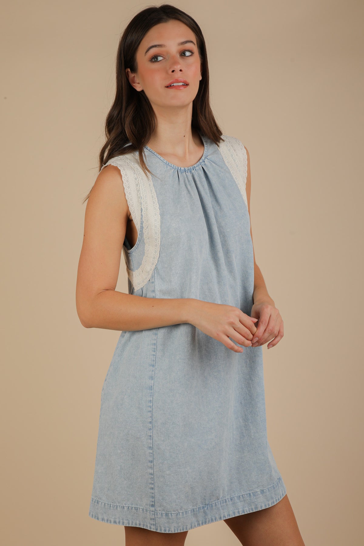 Shoulder To Lean On Dress - Lt Indigo