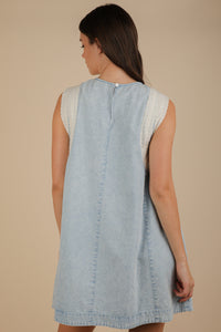 Shoulder To Lean On Dress - Lt Indigo