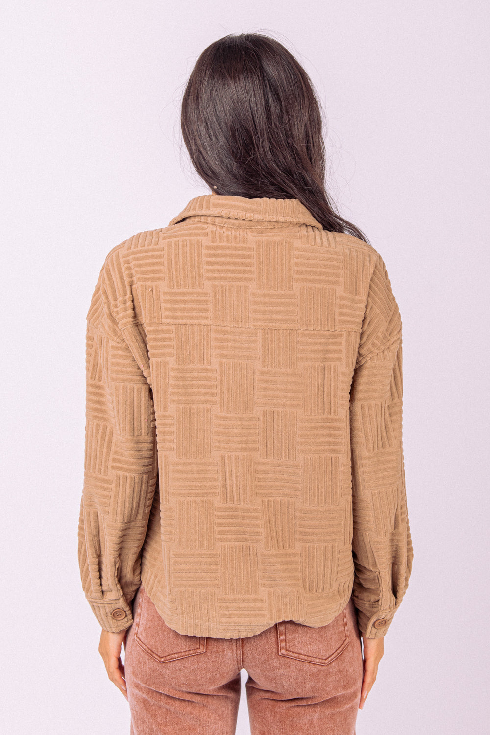 Around The Block Shacket - Mocha