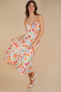 Fruit Basket Dress - White