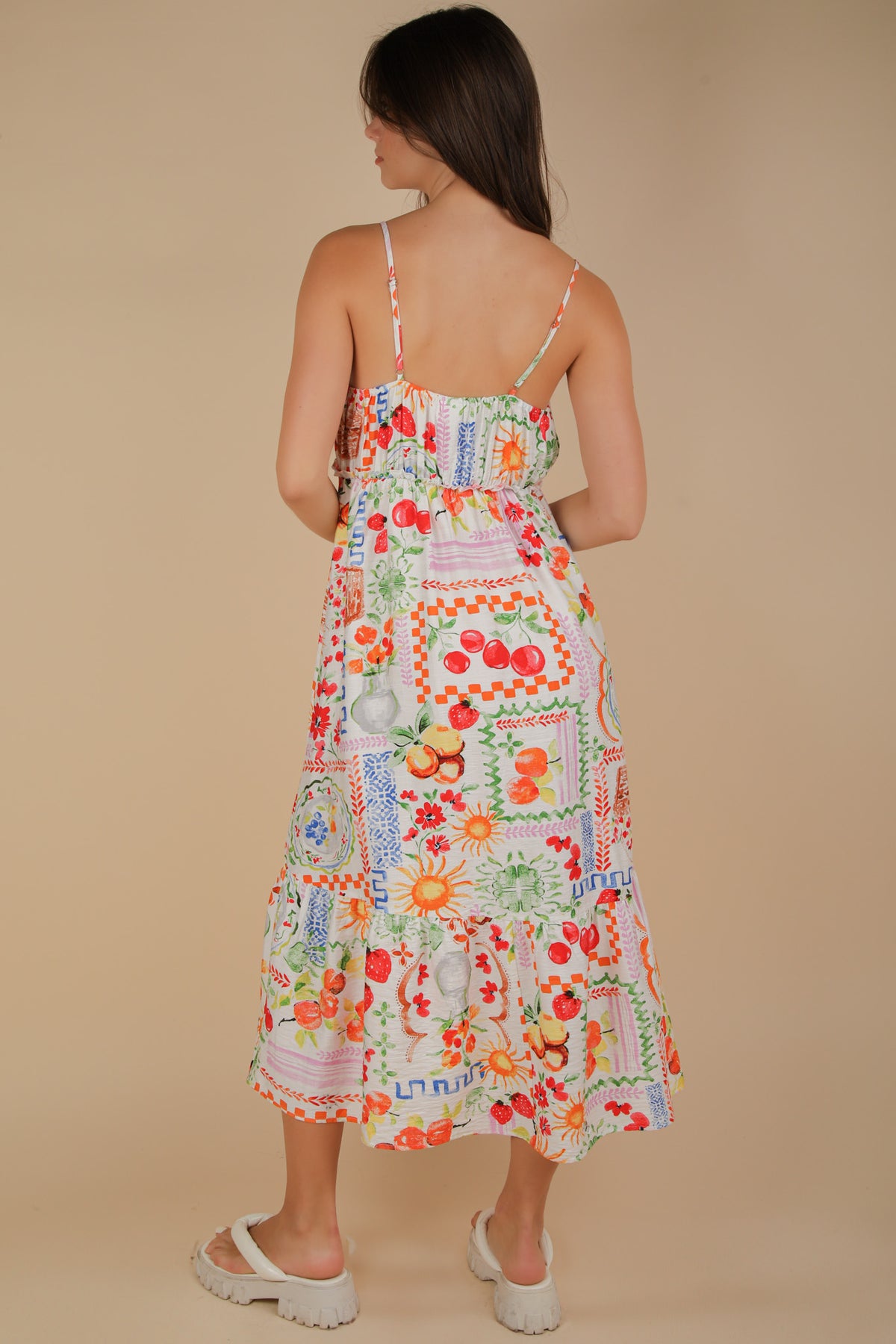 Fruit Basket Dress - White