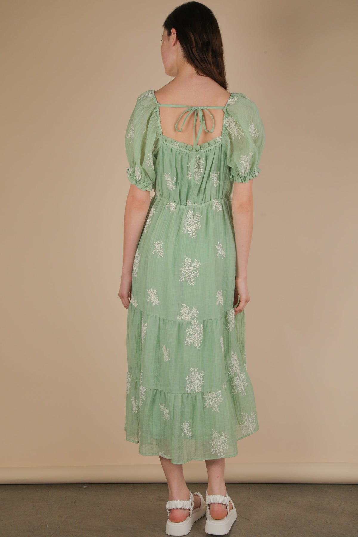 Whisper In Bloom Dress - Sage