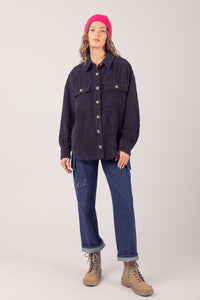 Down The Line Shacket - Black