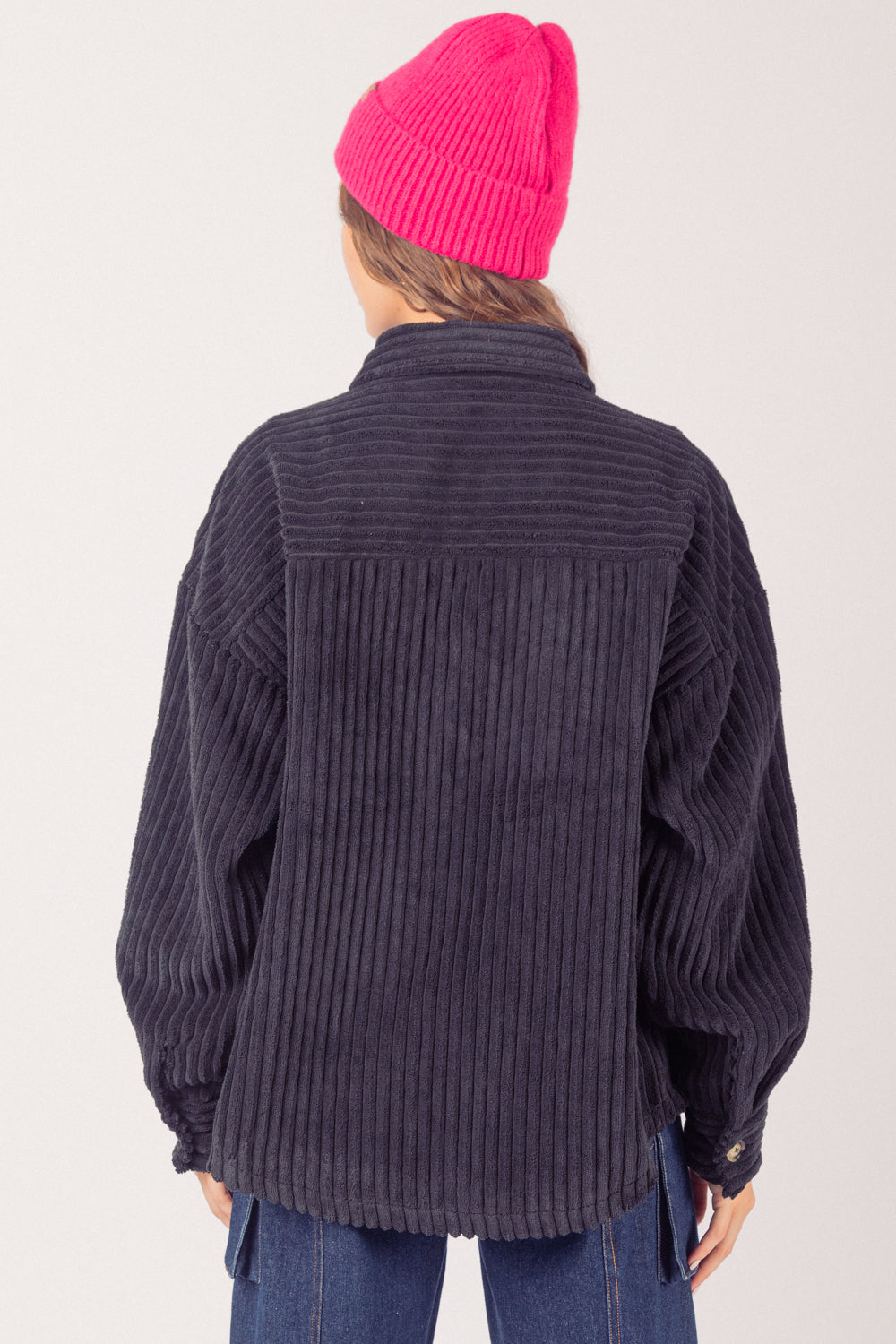 Down The Line Shacket - Black