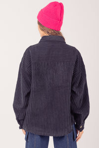 Down The Line Shacket - Black