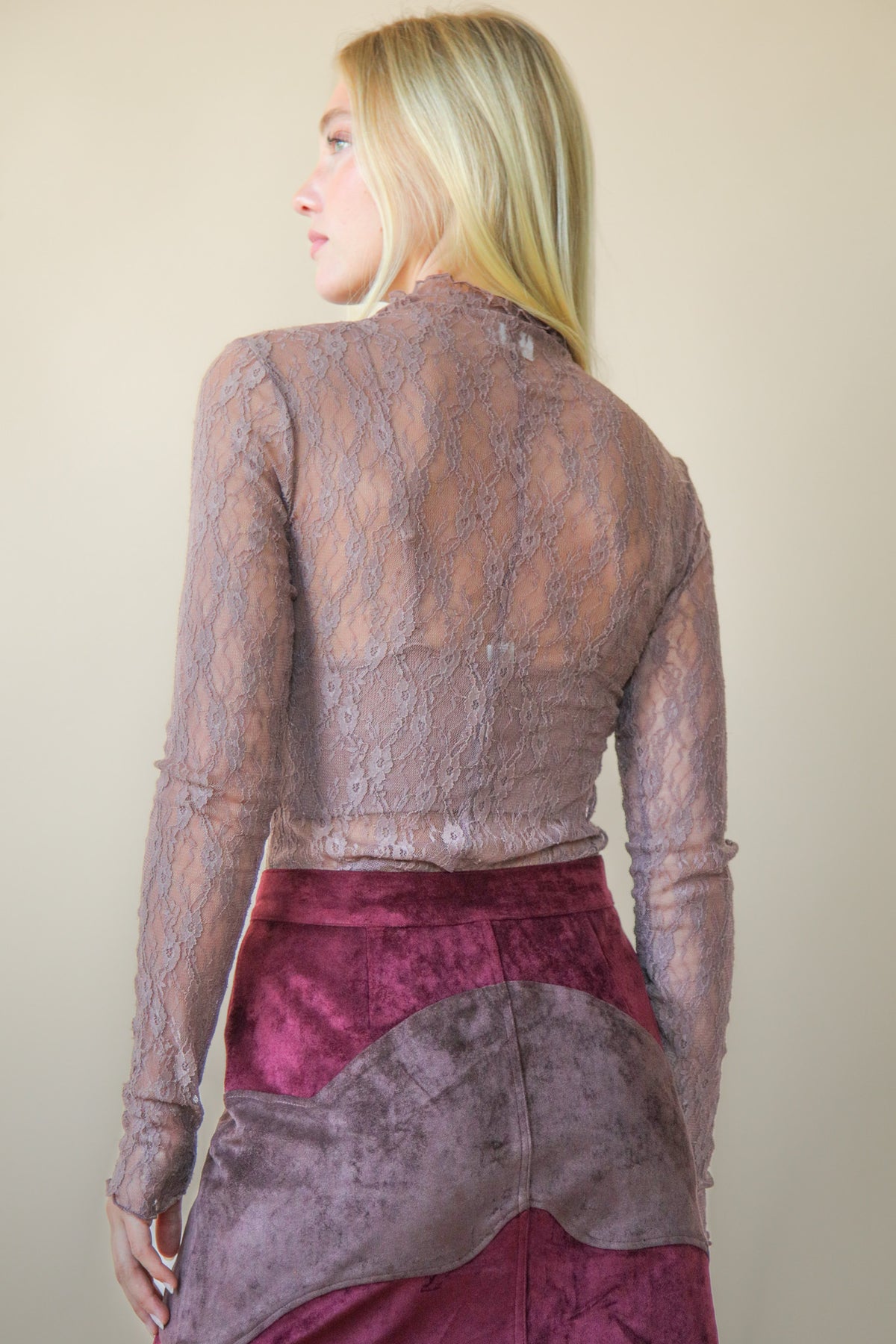 Transparent Touch Top - Mocha