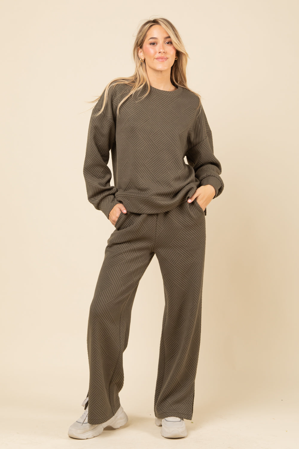 Winding Paths Top - Olive