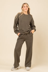 Winding Paths Top - Olive