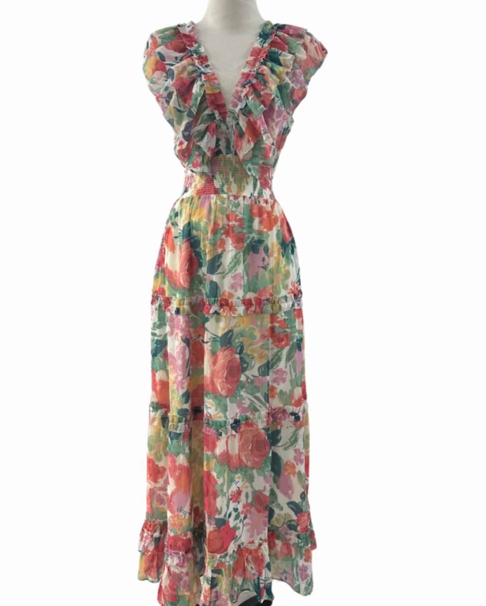 Botanic Bliss Dress - Scarlet