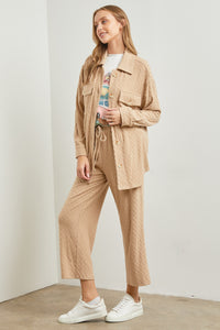 Cozy Habits Shacket - Taupe