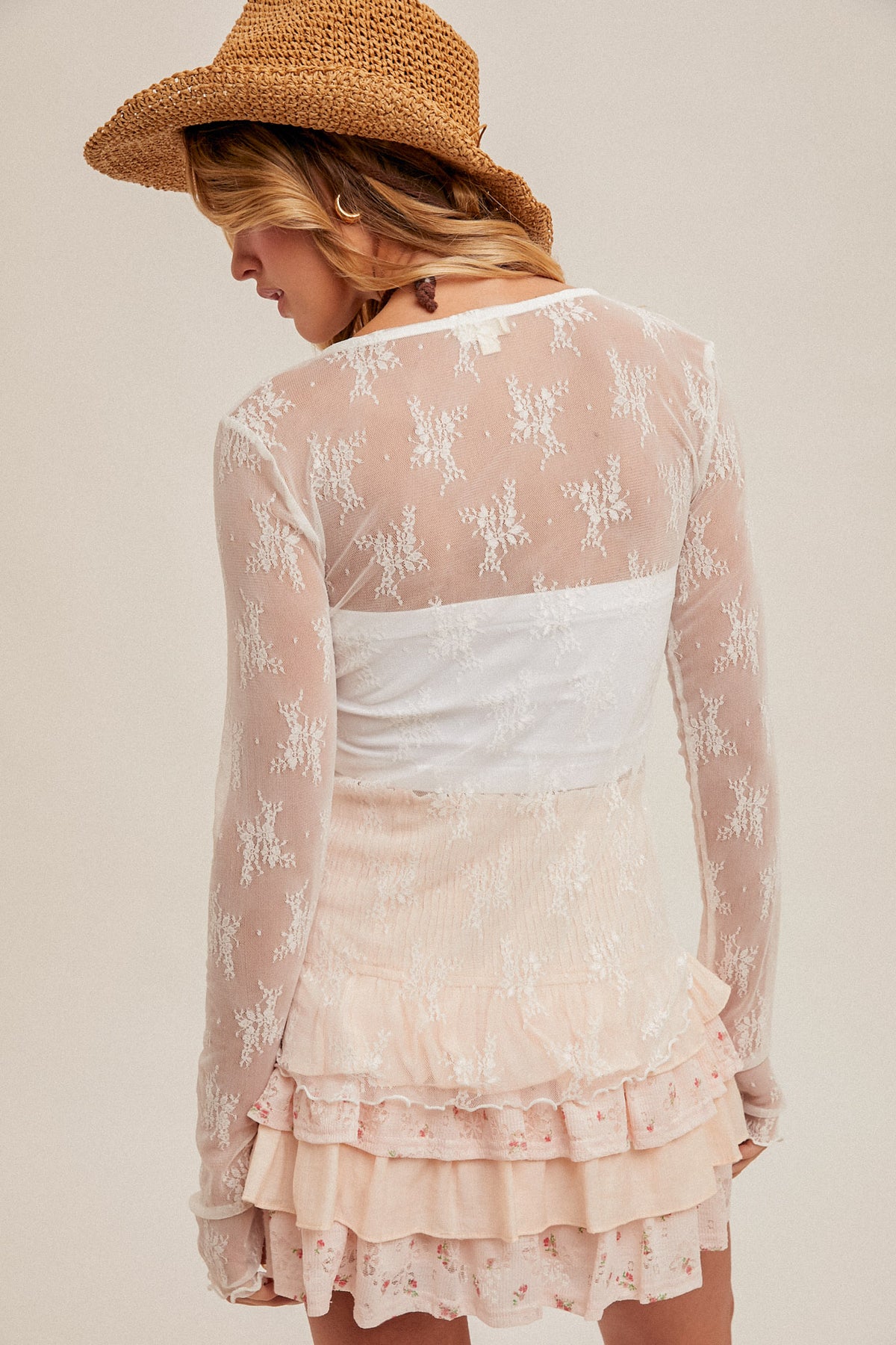 Lady In Lace Top - White