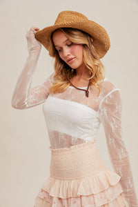 Lady In Lace Top - White