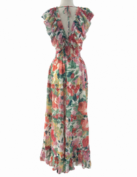 Botanic Bliss Dress - Scarlet