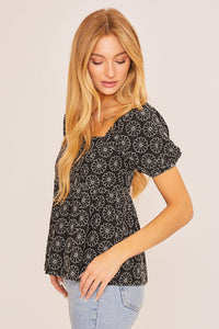 Garden Secrets Top - Black