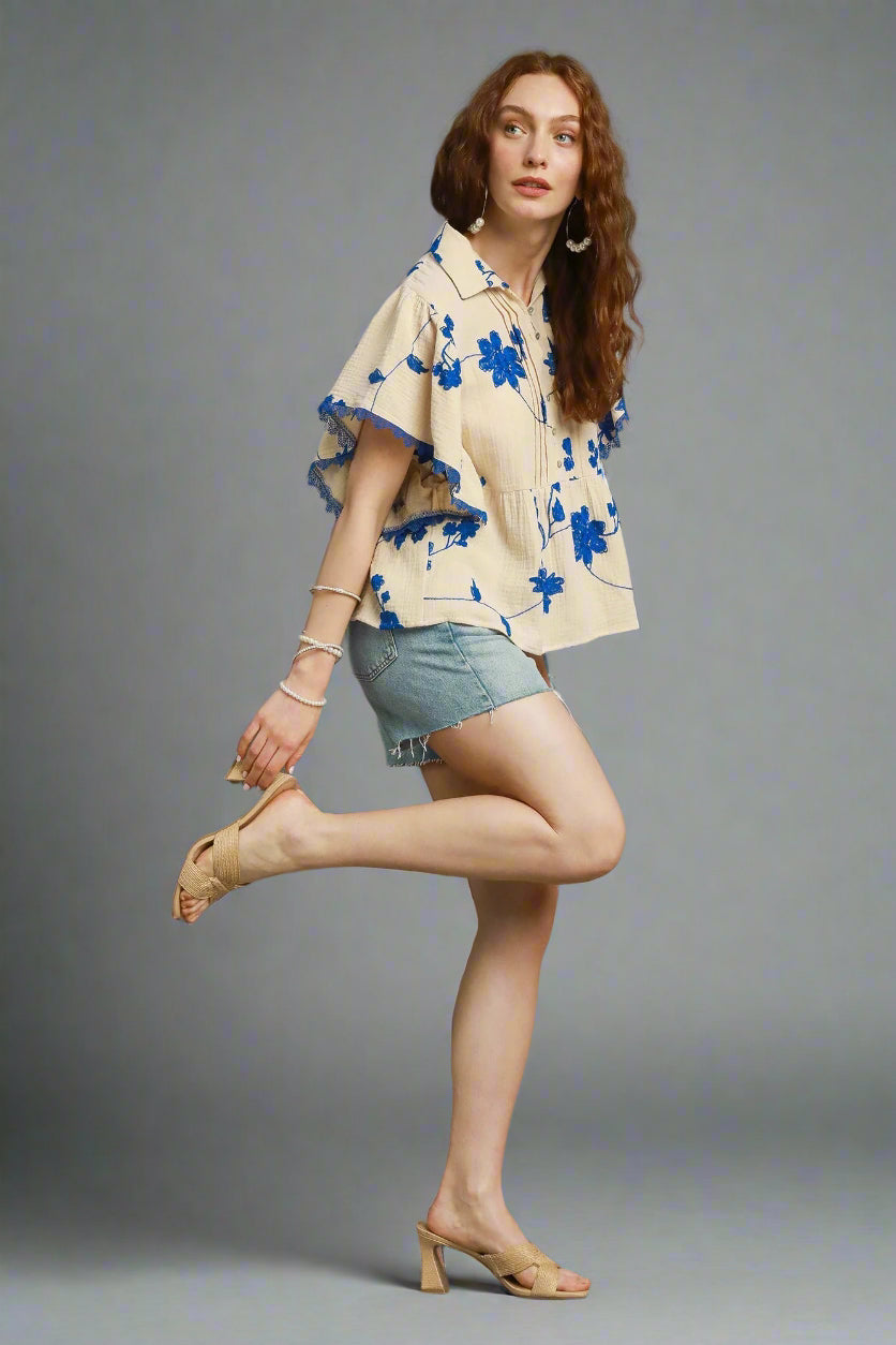 Whispering Willow Top - Cream