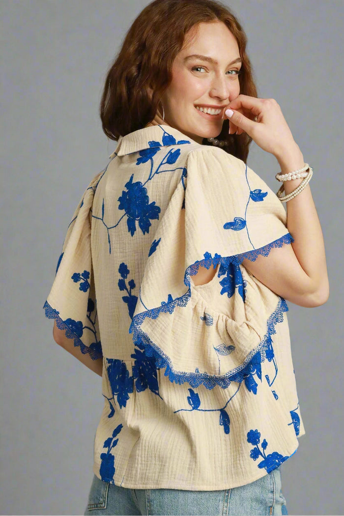 Whispering Willow Top - Cream