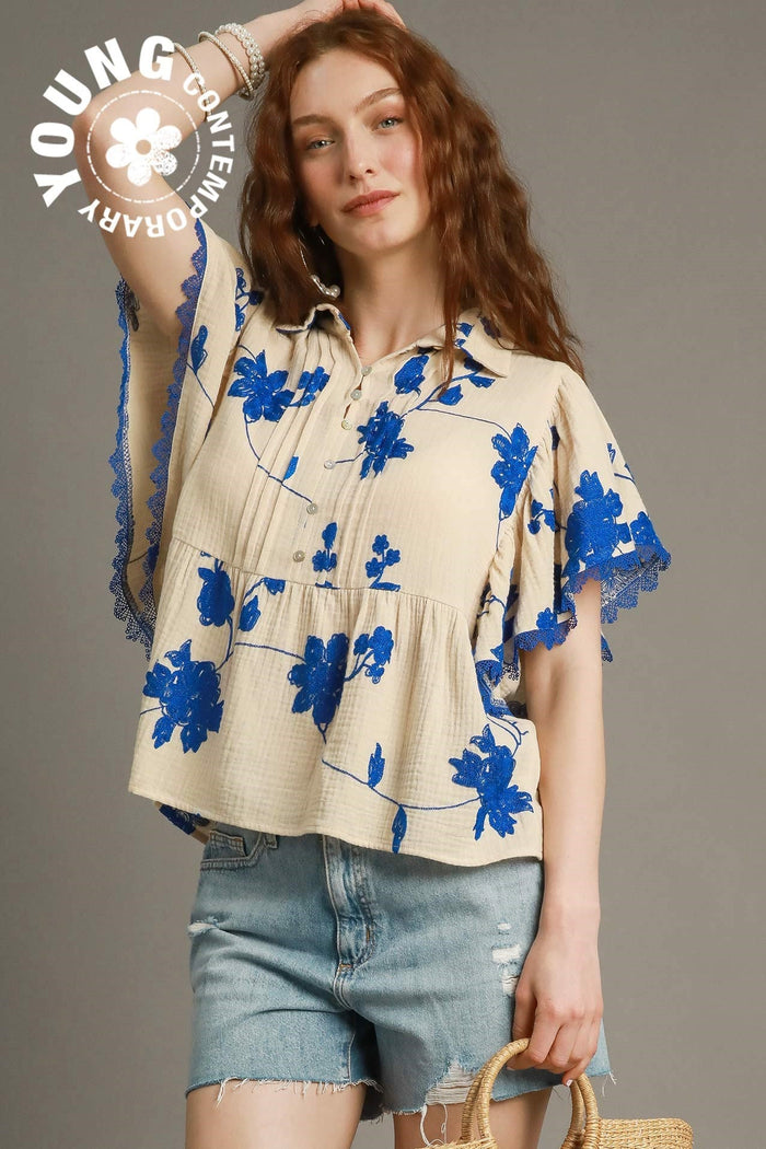 Whispering Willow Top - Cream