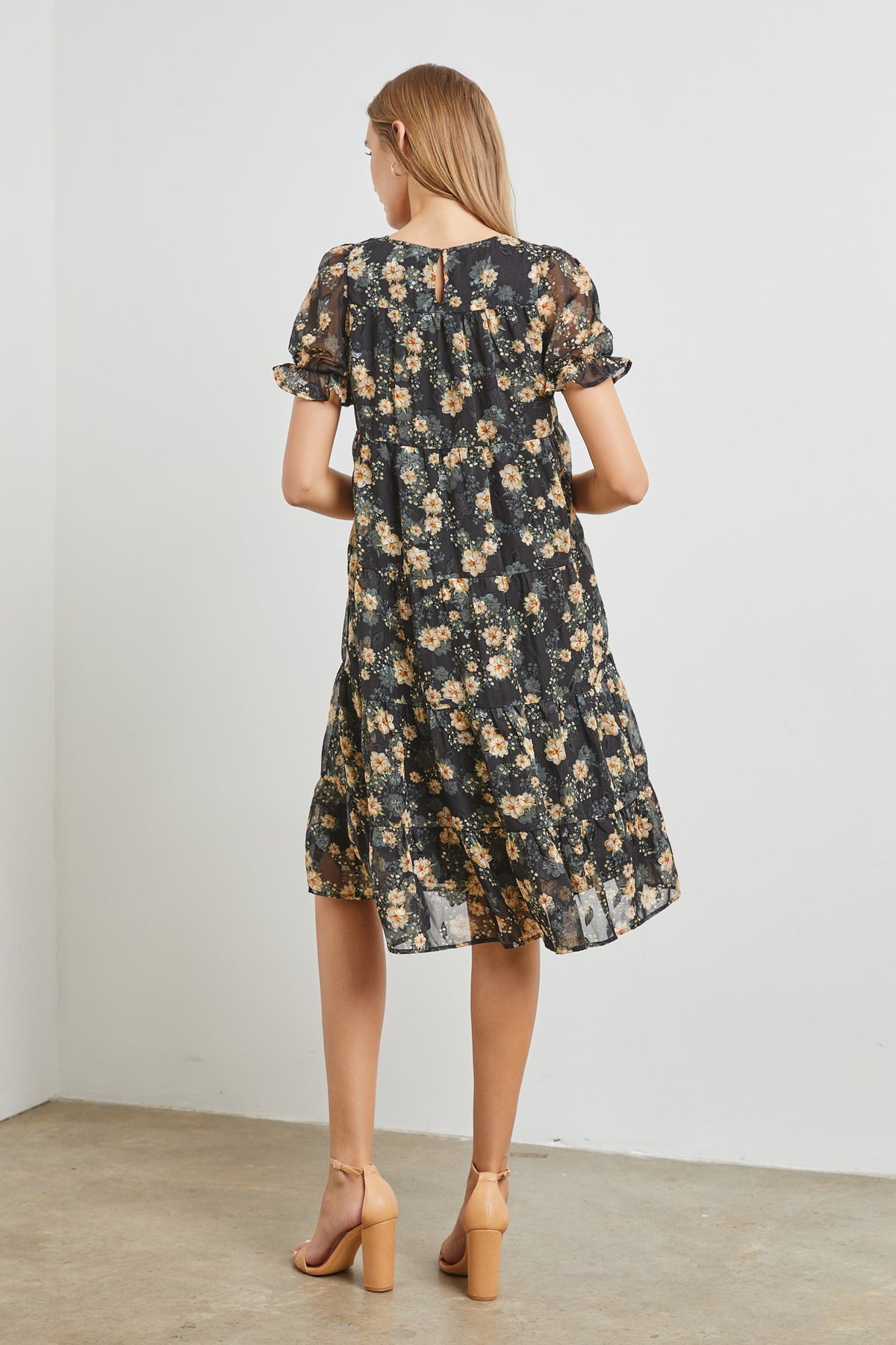 Floral Magic Dress - Black