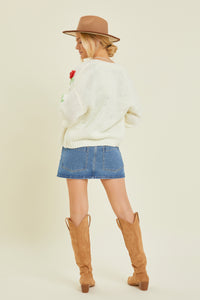 Come Into Bloom Cardigan - Ivory