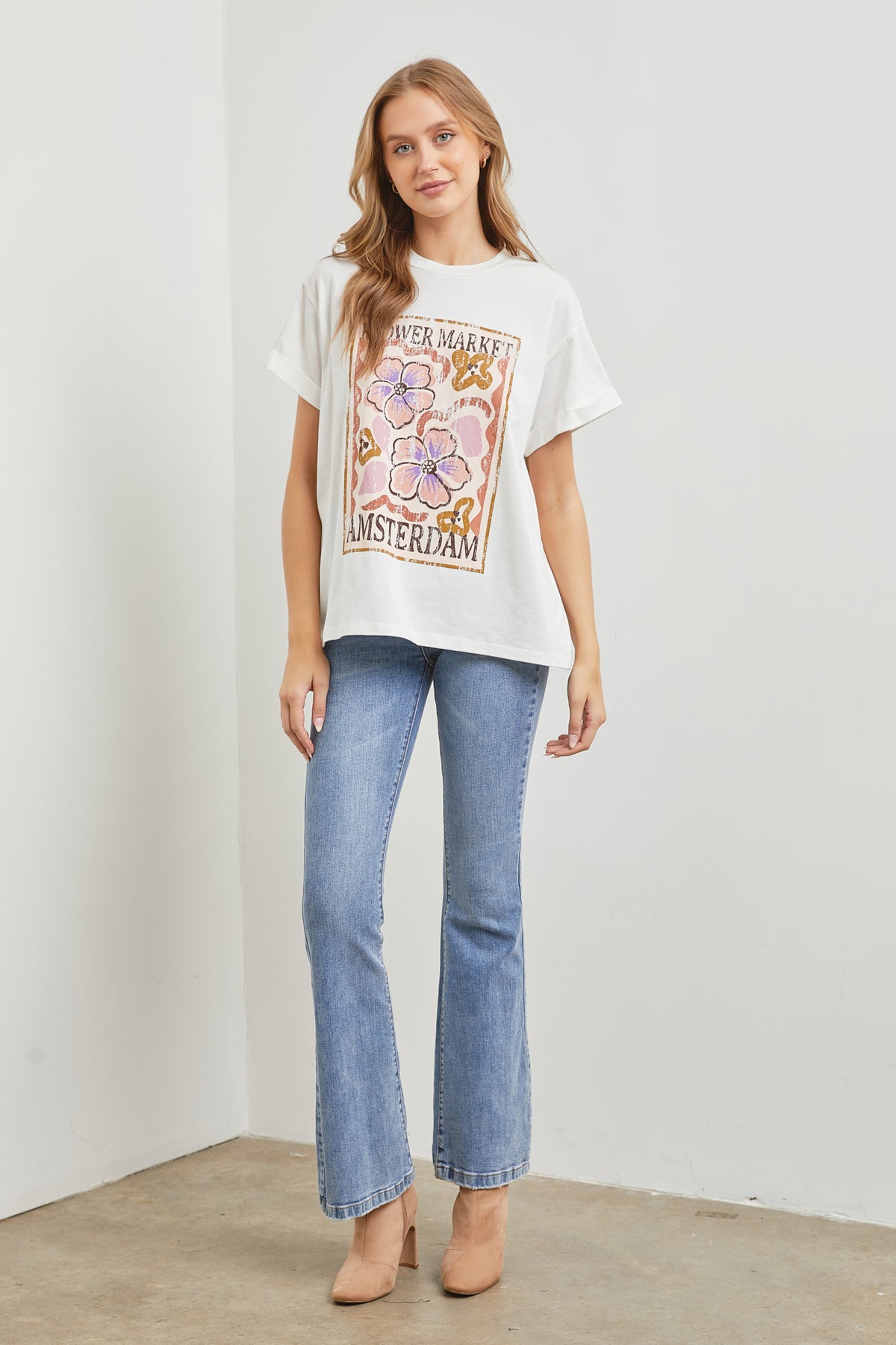 Flower Market Graphic Tee - Ivory