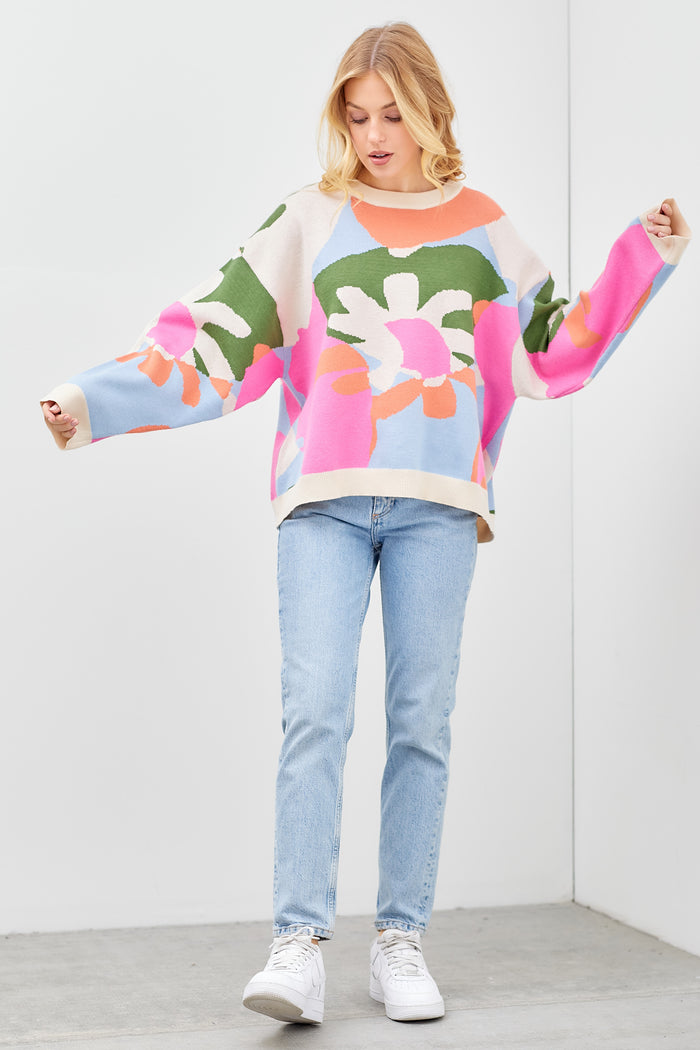 Abstract Form Sweater - Cream