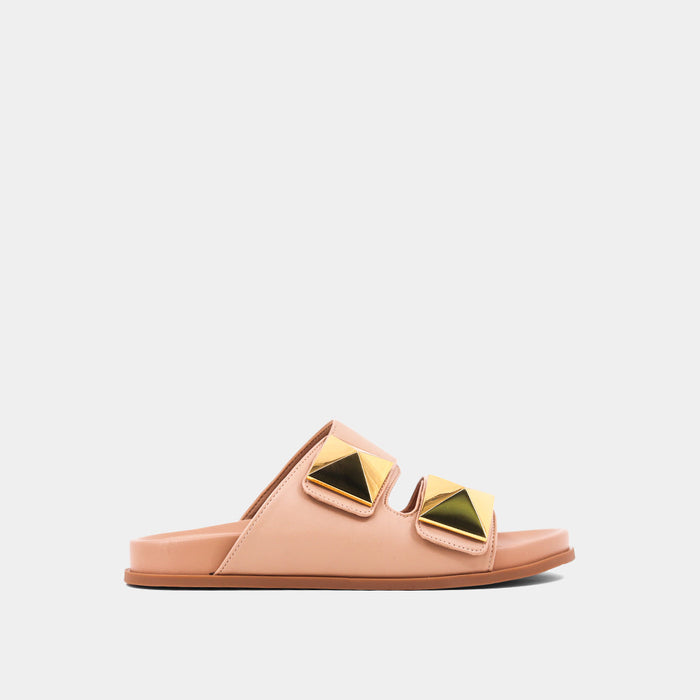 Bernarda Slide Sandals - Nude