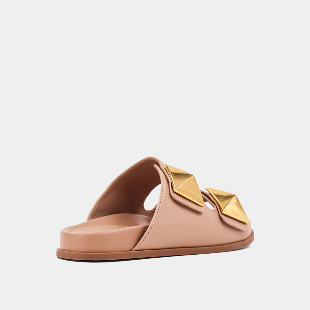 Bernarda Slide Sandals - Nude