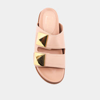 Bernarda Slide Sandals - Nude
