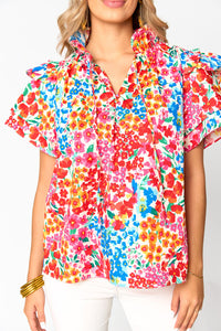 Impressionist Dreams Top - Berry