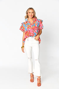 Impressionist Dreams Top - Berry
