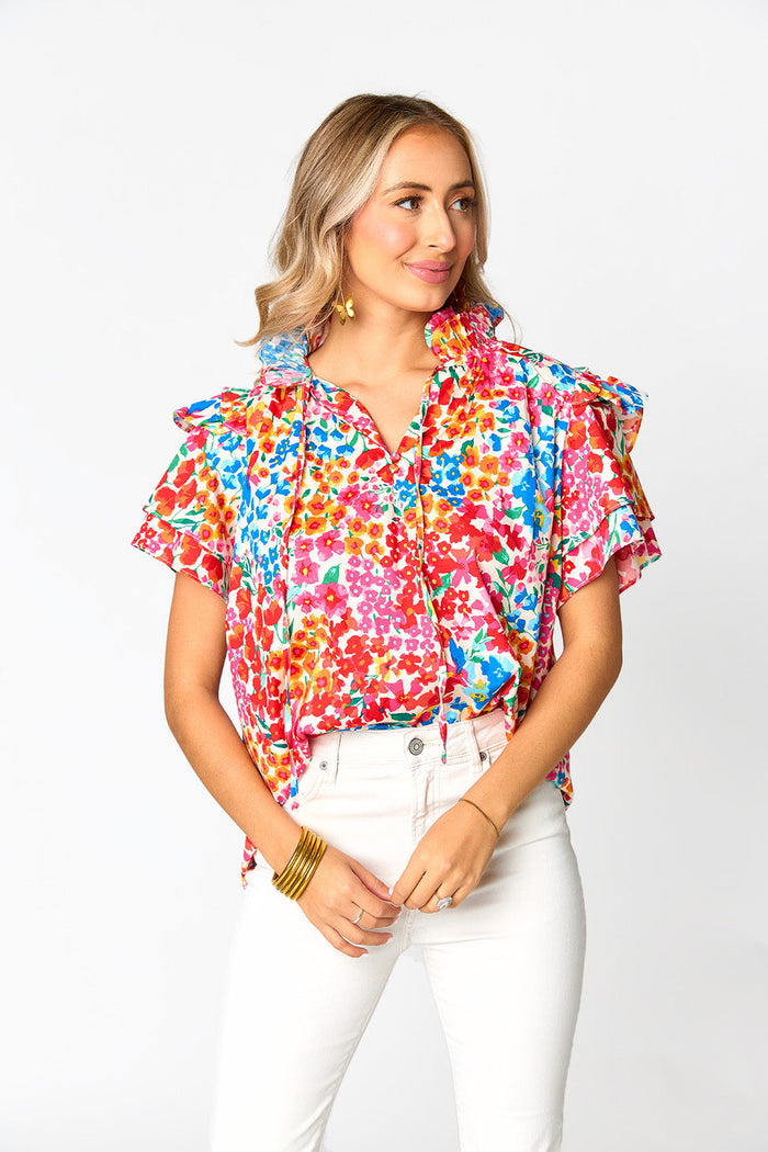 Impressionist Dreams Top - Berry